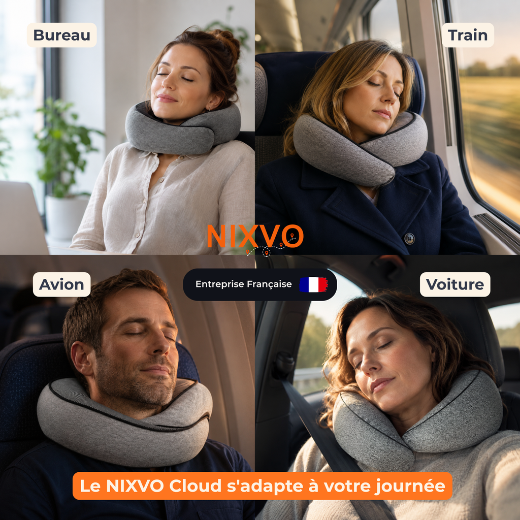 NIXVO Cloud - Coussin Cervical Ergonomique à Mémoire de Forme