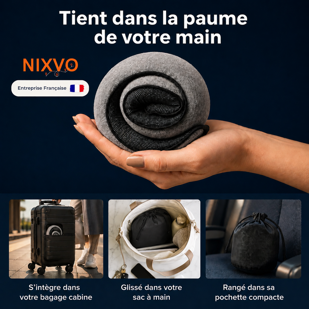 NIXVO Cloud - Coussin Cervical Ergonomique à Mémoire de Forme